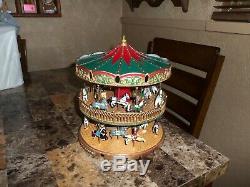 Extremely Rare Mr Christmas (nottingham Fair) Double Decker Light Up Carousel