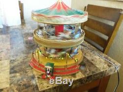 Extremely Rare Mr Christmas (nottingham Fair) Double Decker Light Up Carousel