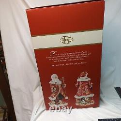 FITZ & FLOYD BOUNTIFUL HOLIDAY SANTA FIGURINE 18.25 PHEASANT RETIRED RARE withbox