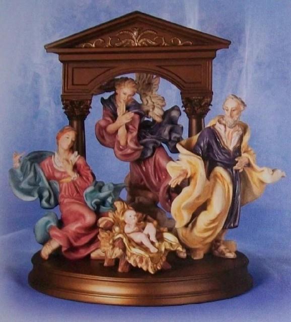Franklin Mint Vatican Observatory Foundation 6 Pc. Nativity Set Withcreche