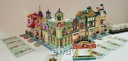 FULL SET Department 56 Monopoly City Lights Set with Bank and Trust and Sign