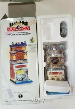 FULL SET Department 56 Monopoly City Lights Set with Bank and Trust and Sign