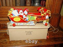 Fanny Farmer Old Time Candies Santa & Reindeer sleigh and Orig. Box