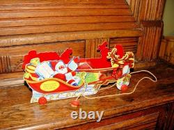 Fanny Farmer Old Time Candies Santa & Reindeer sleigh and Orig. Box