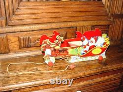 Fanny Farmer Old Time Candies Santa & Reindeer sleigh and Orig. Box