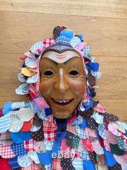 Fasnet, carnival, wooden mask, larva, Bäs, VSAN, Gengenbach, Spättle, excellent condition