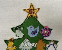 Felt & Sequins 36 Advent Calendar Christmas Tree from Sultana Kit Vintage 70's