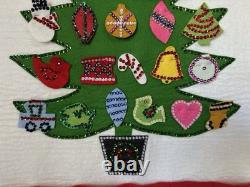 Felt & Sequins 36 Advent Calendar Christmas Tree from Sultana Kit Vintage 70's