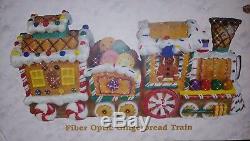 Fiber Optic Gingerbread Train Christmas Holiday Cracker Barrel