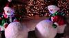 Fiber Optic Snow Day Snowman Set Of 2 Life-size Christmas Decorations