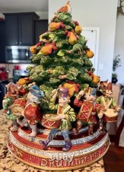 Fitz & Floyd 12 Days Christmas Eleven Drummers Drumming Large Cookie Jar Rare