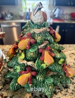 Fitz & Floyd 12 Days Christmas Eleven Drummers Drumming Large Cookie Jar Rare