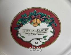 Fitz & Floyd 12 Days Christmas Eleven Drummers Drumming Large Cookie Jar Rare