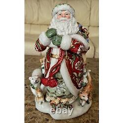 Fitz & Floyd Classics Winter Holiday Santa Claus Cookie Jar