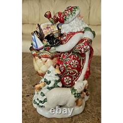 Fitz & Floyd Classics Winter Holiday Santa Claus Cookie Jar