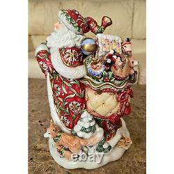 Fitz & Floyd Classics Winter Holiday Santa Claus Cookie Jar