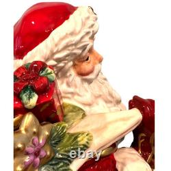 Fitz & Floyd Stately, Stunning Renaissance Holiday 19 Santa Claus Figurine-Mint