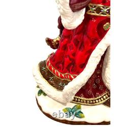 Fitz & Floyd Stately, Stunning Renaissance Holiday 19 Santa Claus Figurine-Mint