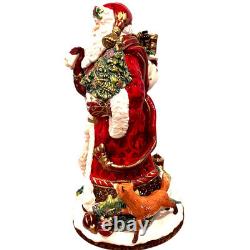 Fitz & Floyd Stately, Stunning Renaissance Holiday 19 Santa Claus Figurine-Mint