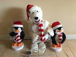 GEMMY 2005 Animated 3-Piece Band Polar Bear/The Singing Penguins Motion Activate