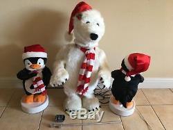 GEMMY 2005 Animated 3-Piece Band Polar Bear/The Singing Penguins Motion Activate
