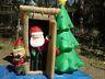 Gemmy 6' Animated Santa Outhouse With Elf Christmas Airblown Lighted Inflatable