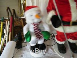 GEMMY Animated Santa & Snowman 3 Pc Band Set Dancing Singing 36