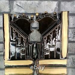 GHOULFATHER CLOCK Bookends 50s Desk Wet Pens Goth MCM BOX Vintage WITCHING HOUR
