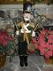 Giant 35 Inch Tall Toy Soldier Drummer In Green Christmas Display Rare