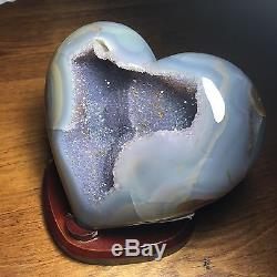 Giant Agate/amethyst Druse Crystal Gemstone Christmas Heart