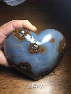 Giant Agate/amethyst Druse Crystal Gemstone Christmas Heart