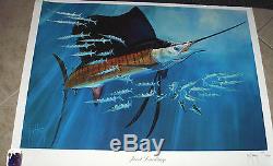 GUY HARVEY / JUST LOOKING (HAND SIGNED& #) 29/500 25 1/2 X 33 Limited Edition