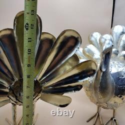 Galvanized Gold Metal Turkey Handcrafted in India Thanksgiving Fall Decor Luxury