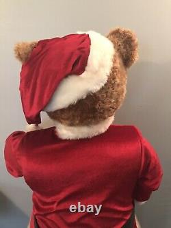 Gemmy Christmas Life Size Singing Dancing Bear Santa With Microphone