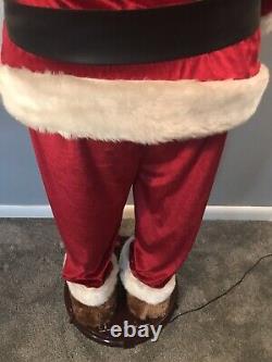 Gemmy Christmas Life Size Singing Dancing Bear Santa With Microphone