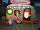 Gemmy Christmas Rv Camper Animated Santa Lighted Airblown Aprox 8' Long Rare