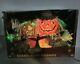 Gemmy Fiber Optic Sitting Scarecrow Couple Halloween Decor Fall Harvest 2004