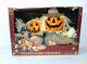 Gemmy Fiber Optic Sitting Scarecrow Couple Halloween Decor Fall Harvest 2004