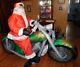 Gemmy Holiday Living Airblown Inflatable Santa On Motorcycle Lawn Decoration
