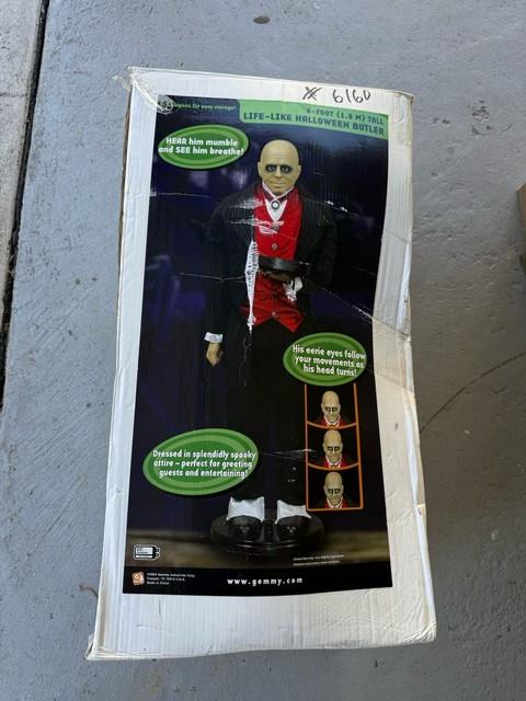 Gemmy Ind. Edwardian Butler Halloween Life-size 2004 6' With Original Box Unused