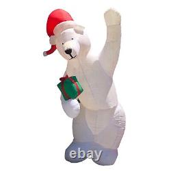Gemmy Inflatable 12' Christmas Polar Bear withPresent Xmas