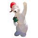 Gemmy Inflatable 12' Christmas Polar Bear Withpresent Xmas