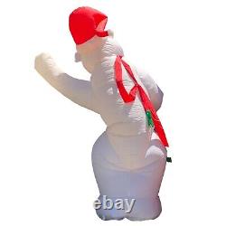 Gemmy Inflatable 12' Christmas Polar Bear withPresent Xmas