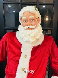 Gemmy Life Size Animated Singing Dancing Mr Claus Santa Karaoke with Mic! WORKS