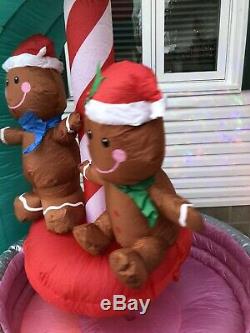 Gemmy Lighted Animated Gingerbread Mixer Christmas Inflatable Airblown