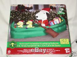 Gemmy Peanuts 6' Lighted Snoopy Animated Canoe Christmas Inflatable Airblown