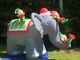 Gemmy Prototype Giant 12 Elephant & Elves Christmas Lighted Airblown Inflatable