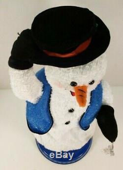Gemmy Spinning Snowflake Snowman 2002 Singing Snow Miser Christmas Fully Working