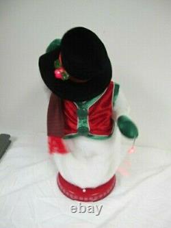 Gemmy Spinning Snowflake Snowman Snow Miser Red Vest