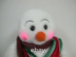 Gemmy Spinning Snowflake Snowman Snow Miser Red Vest